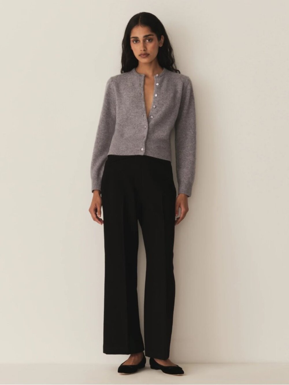 DÔEN Fairchild Cashmere Cardigan Pebble Grey S